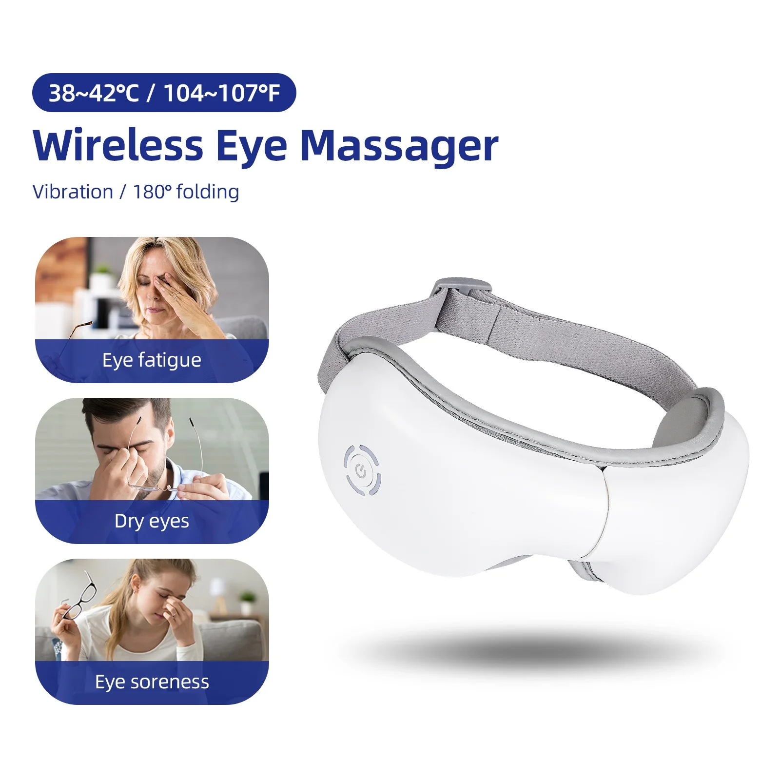 Smart Vibration Eye Massager Relax Fatigue Stress Eye Care Device for Dry Eye