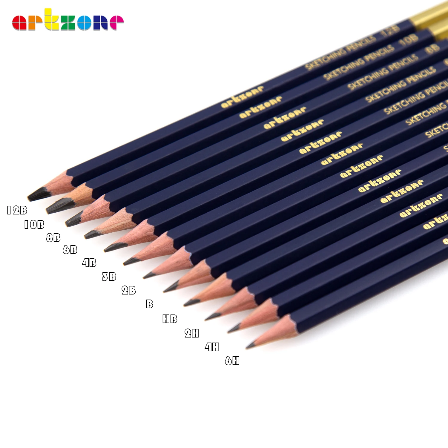 12pcs Professional Sketching Drawing Pencil Set, 6H-12B Art Sketch Pencils Graphite Shading Pencils for Artists and Beginners