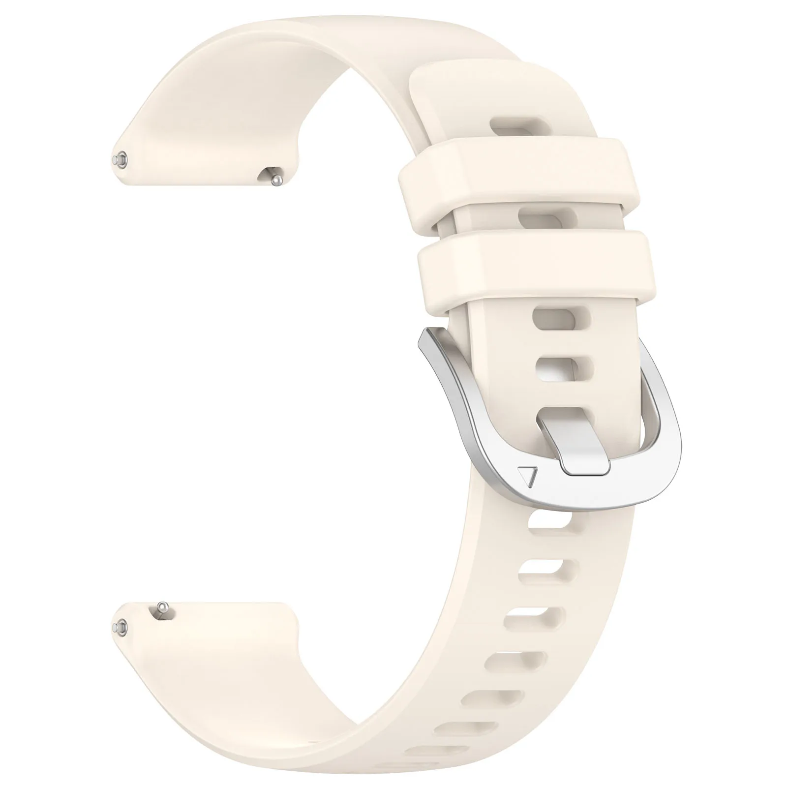 Silver Buckle Silicone Strap 20mm Band For Garmin Forerunner 165 / 245 / 645 Music / 158 / Vivoactive 3 5