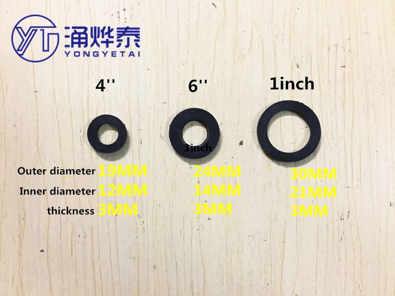 

YYT 10PCS Water heater rubber pad Water inlet rubber pad Rubber ring Faucet rubber ring Leakproof rubber ring 0.4/0.6/1 inch