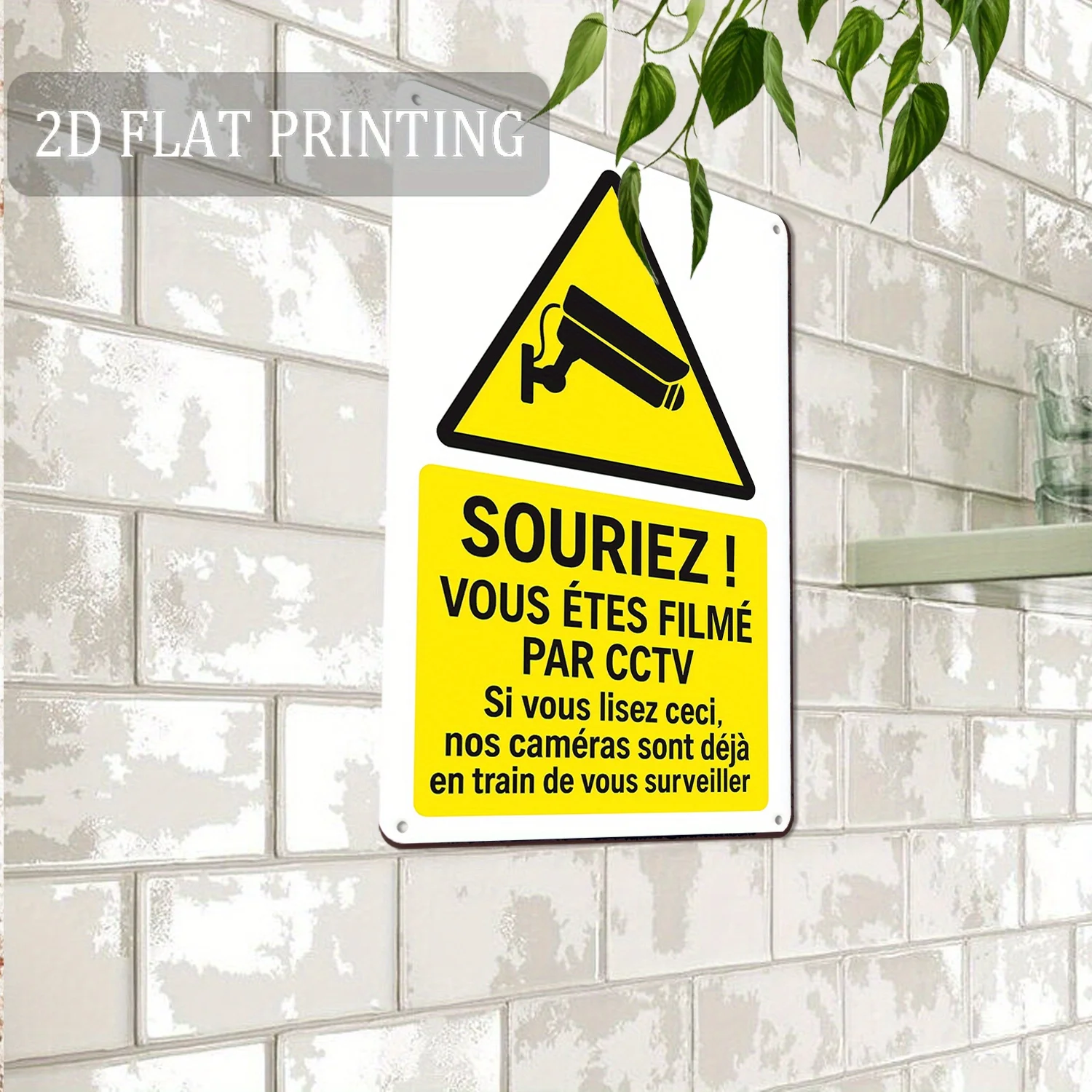 - ,  Tin Sign - French Text Design 