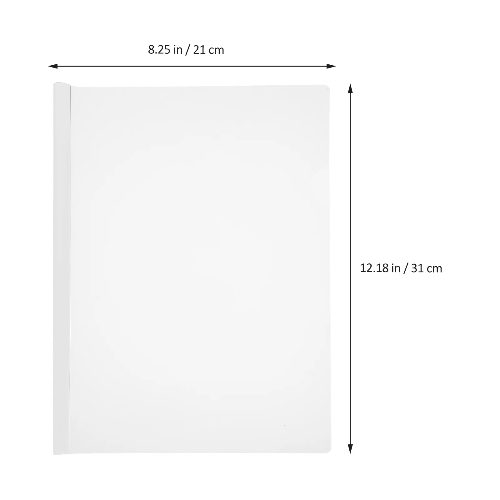 Couverture de Livre de Proximité Transparente, 10 Pièces, Dossiers Transparents, Trombones de Reliure, Couverture de Rapport, Présentation en Porcelaine