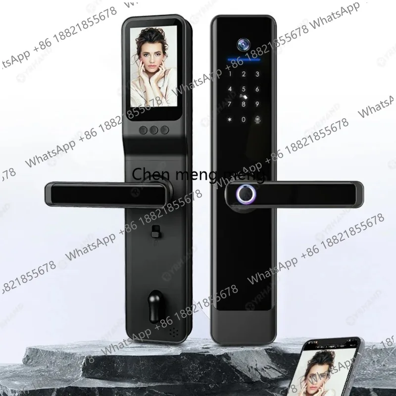 Camera Video Intercom Lock App Remote Unlocking Digital Electronic Biometrics Waterproof With Screen Smart Lock