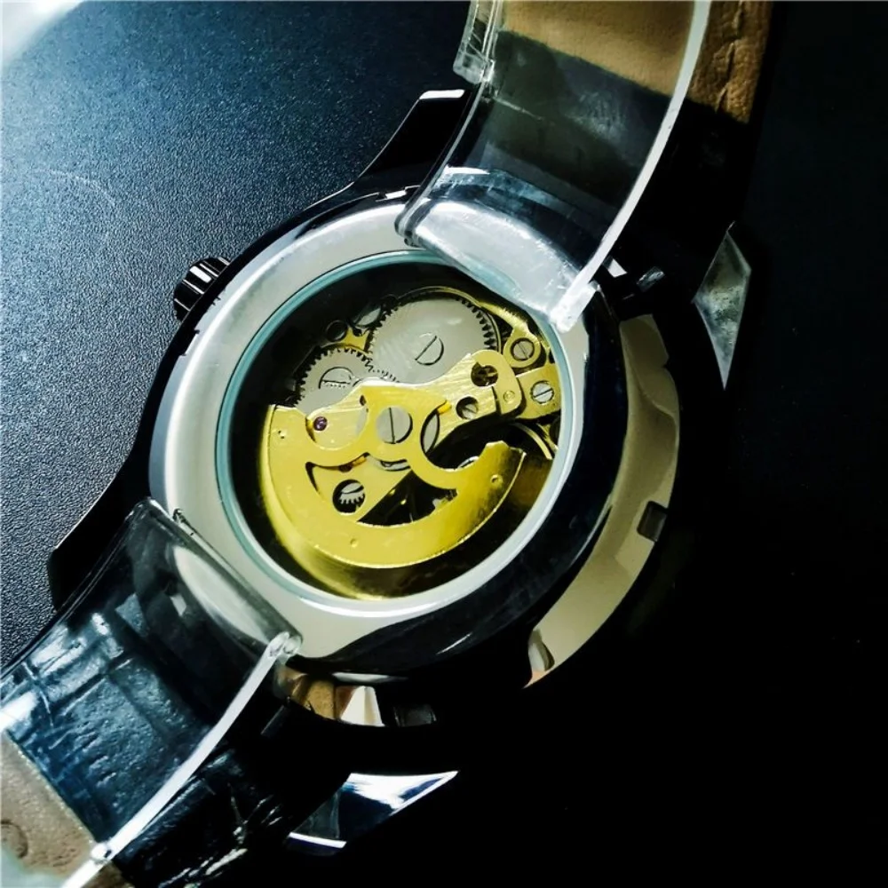 Hollow-Out Tourbillon Men's Automatic Mechanical Watch, Waterproof and Luminous, with a Hollow Design, Fashionable Business Luxury Personalized Men's Watch, Trendy and Versatile High-End Men's Model, Popular Gift Choice, Cost-Effective, Durable and Precise Mechanical Watch