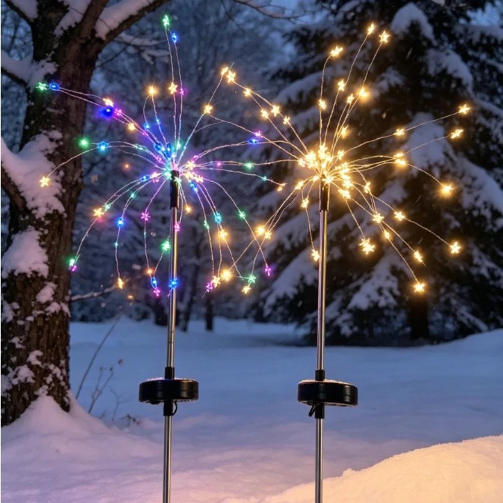Outdoor LED Solar Firework Light Garden Decoration Fairy Waterproof Dandelion Lawn Lamp for Garden Landscape Lawn Decoration