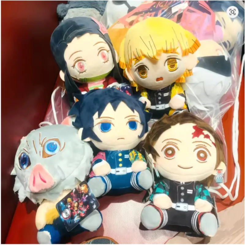 New 20cm-25c'm Q Demon Slayer Cartoon Plush Toys Ghost Slayer Kamado Tanjirou Kamado Nezuko Kochou Figure Stuffed Doll gifts