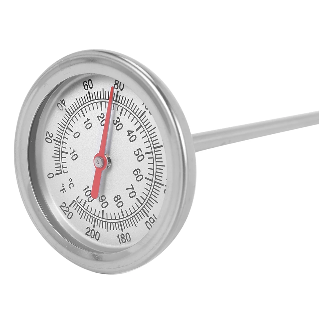 Termómetro de suelo de abono de tallo largo - Acero inoxidable de respuesta rápida de 20 pulgadas - Sonda de medición - Fahrenheit y Celsius