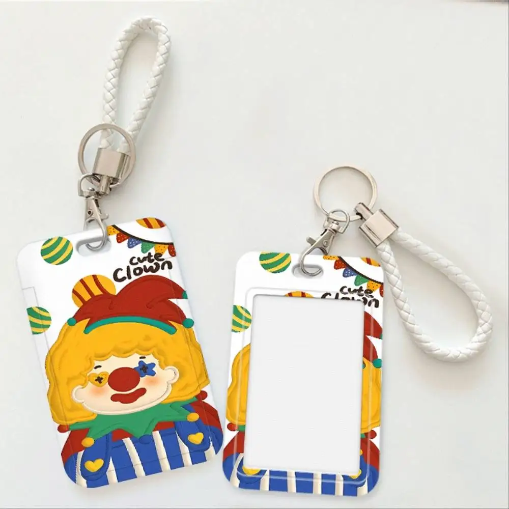Colorful Clown Art ID Card Holder Plastic Badge Case For Doctor Nurse Student Staff ID Bank Credit Card Holiday Gift