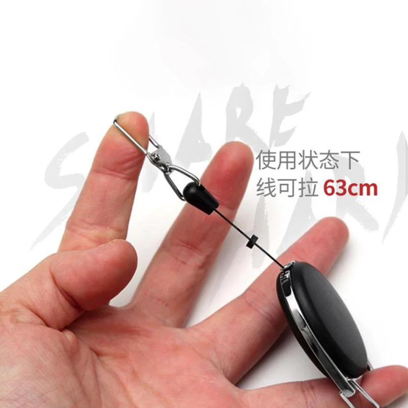 3Pcs Fishing Zinger Retractor Tools Holder Extractor Stopper Keeper Tether Retractable Reel Badge Holder Fishing Accessories