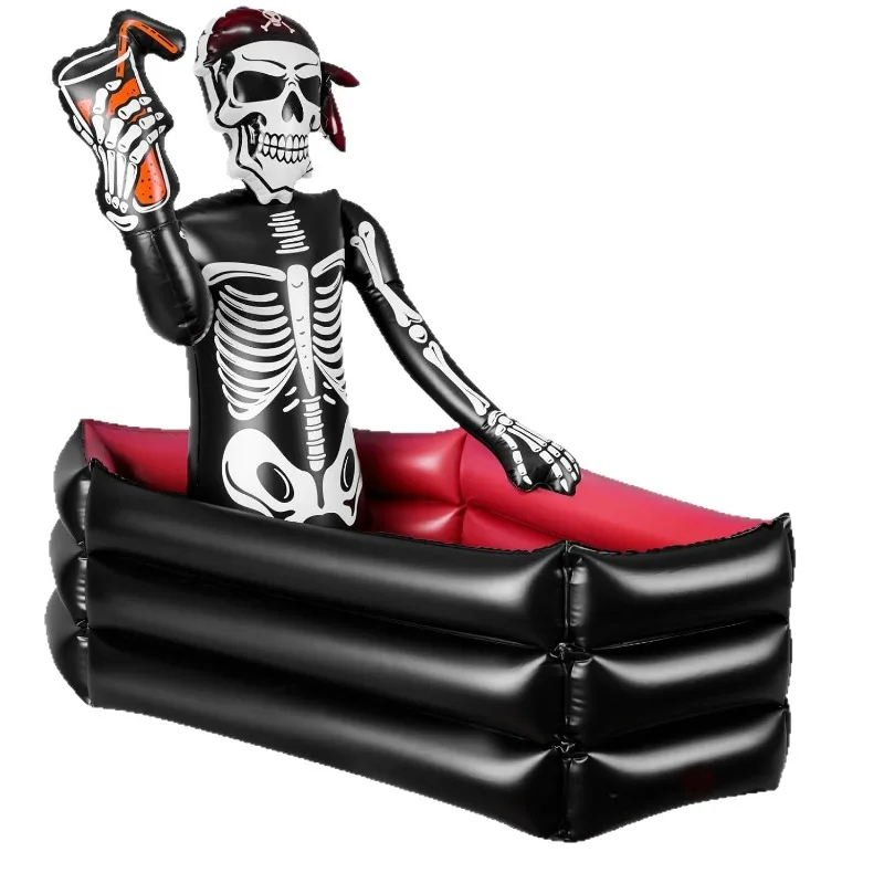 Halloween PVC Inflatable Ice Bucket Gollum Head Party Gift Decoration Inflatable Ghost Ice Bucket