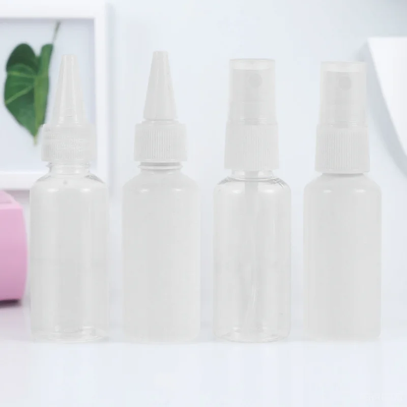 

4 Pcs Ear Wax Spray Bottle Irrigation Squeeze Plastic Bottles with Lids Transparent Dropper Miniature Dispenser