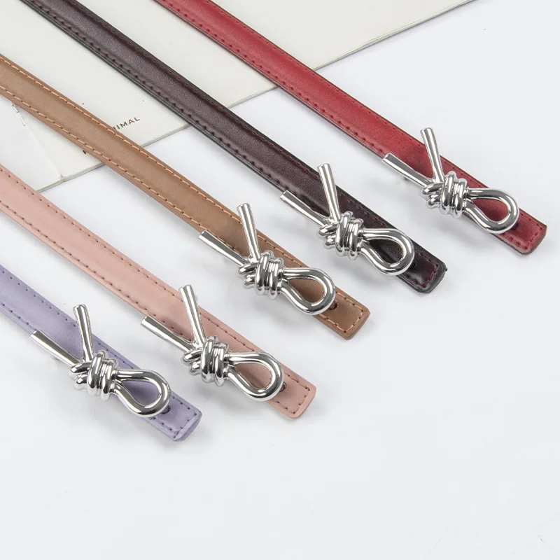 Genuine leather women's belt cowhide with casual pants decoration thin belt pants belt