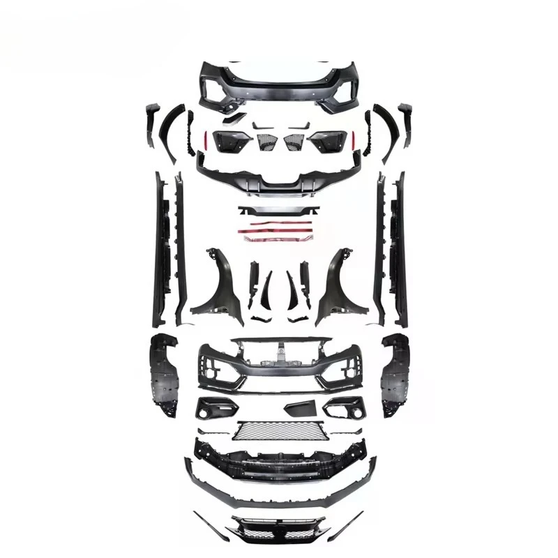 

Car Accessories Front And Rear Bumper Bodykit For Civic 16-20 FK8 1:1 Type R Wide Body Kit