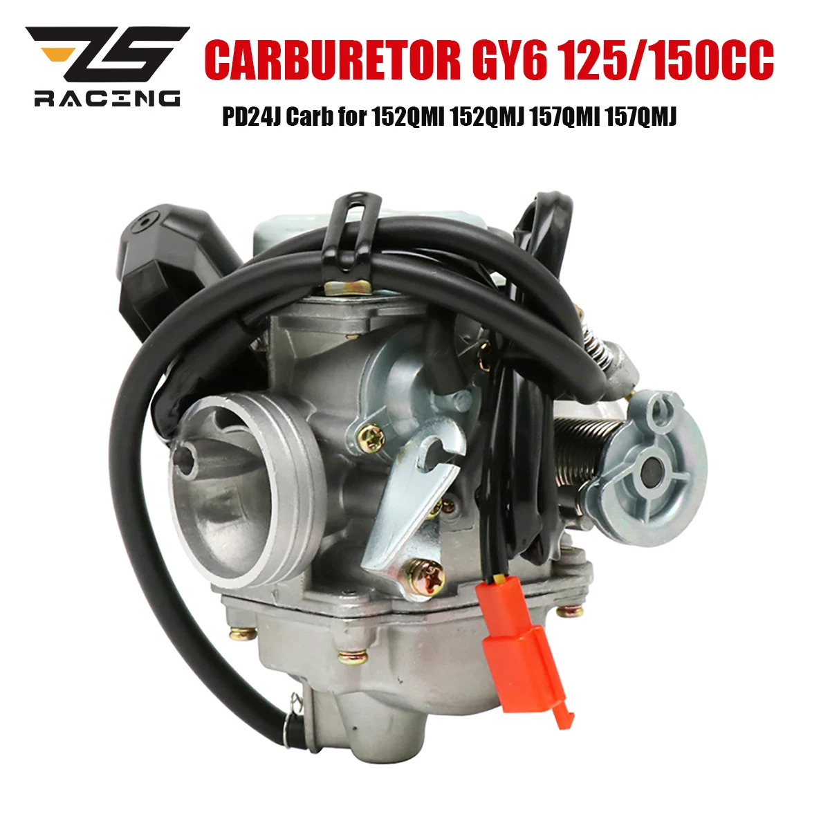 FIT 125CC 150cc PD24J Carburetor for GY6 4 Stroke Engines Electric Choke Motorcycle Scooter 152QMJ/157QMI Engine ATV Quad Bike