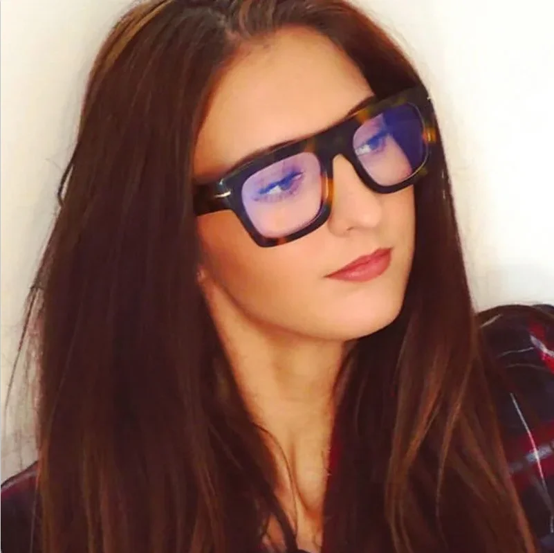 Luxuriöse Marken-Design-Lesebrille mit großem Rahmen und quadratischer Form für Männer und Frauen, klassische Business-Lesebrille mit Blaulichtfilter HS – Detail 1