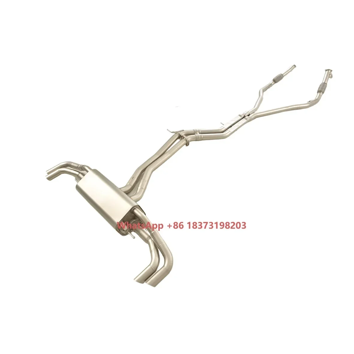 Automobile Electronic Valve Exhaust System Muffler Complete Set Pipes for RS Q8 Including Downpipe