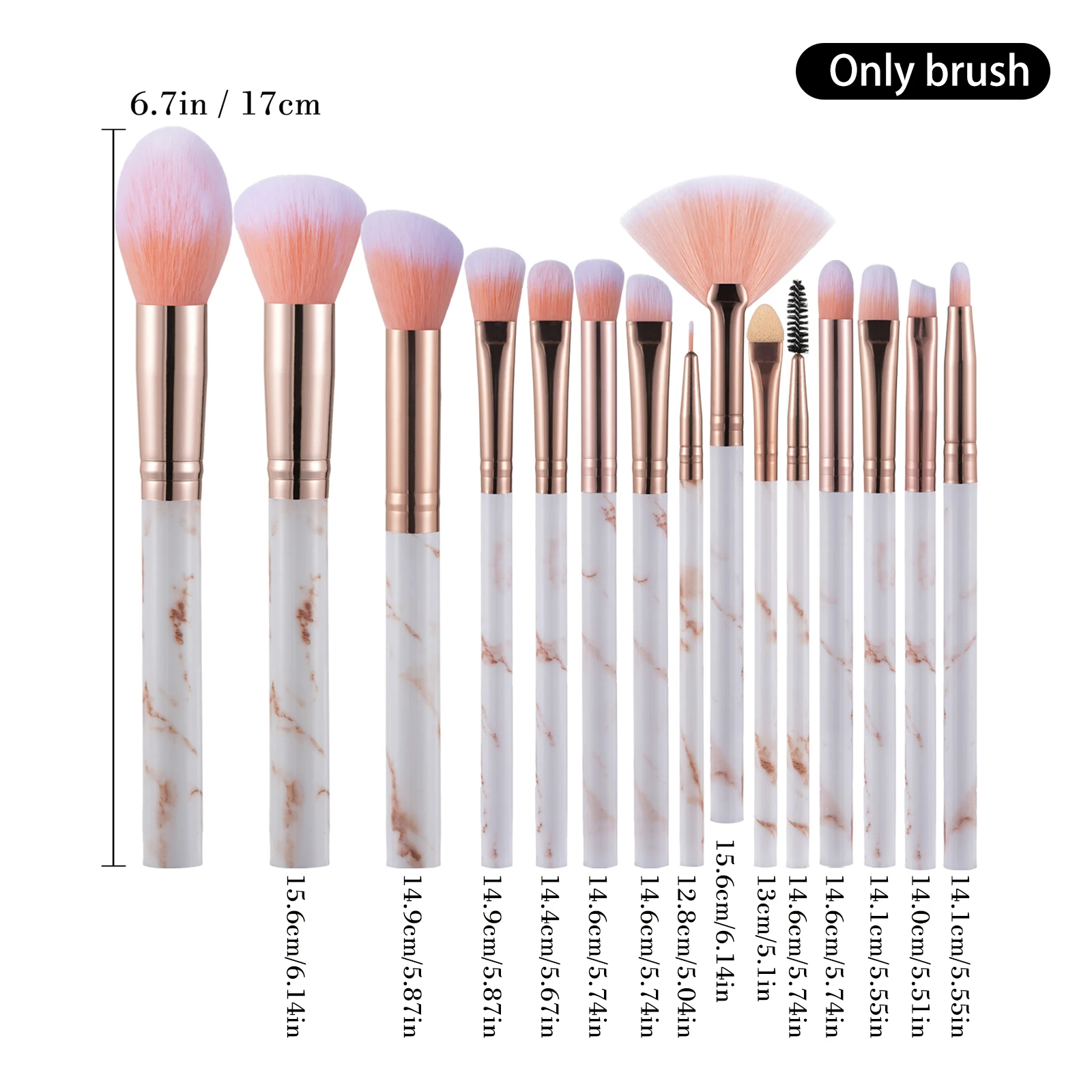 Pink Makeup Brush Set, Premium Synthetic Brushes For Powder, Foundation, And Eyeshadow, Professional Cosmetic Tools