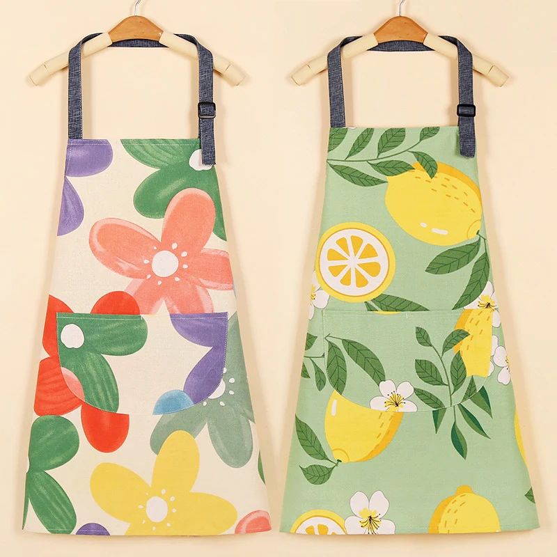 Colorful Kitchen Dirty Resistant Apron Thick Canvas Canvas Long Service Life Fashion Adult Apron Breathable Soft Labor Cotton