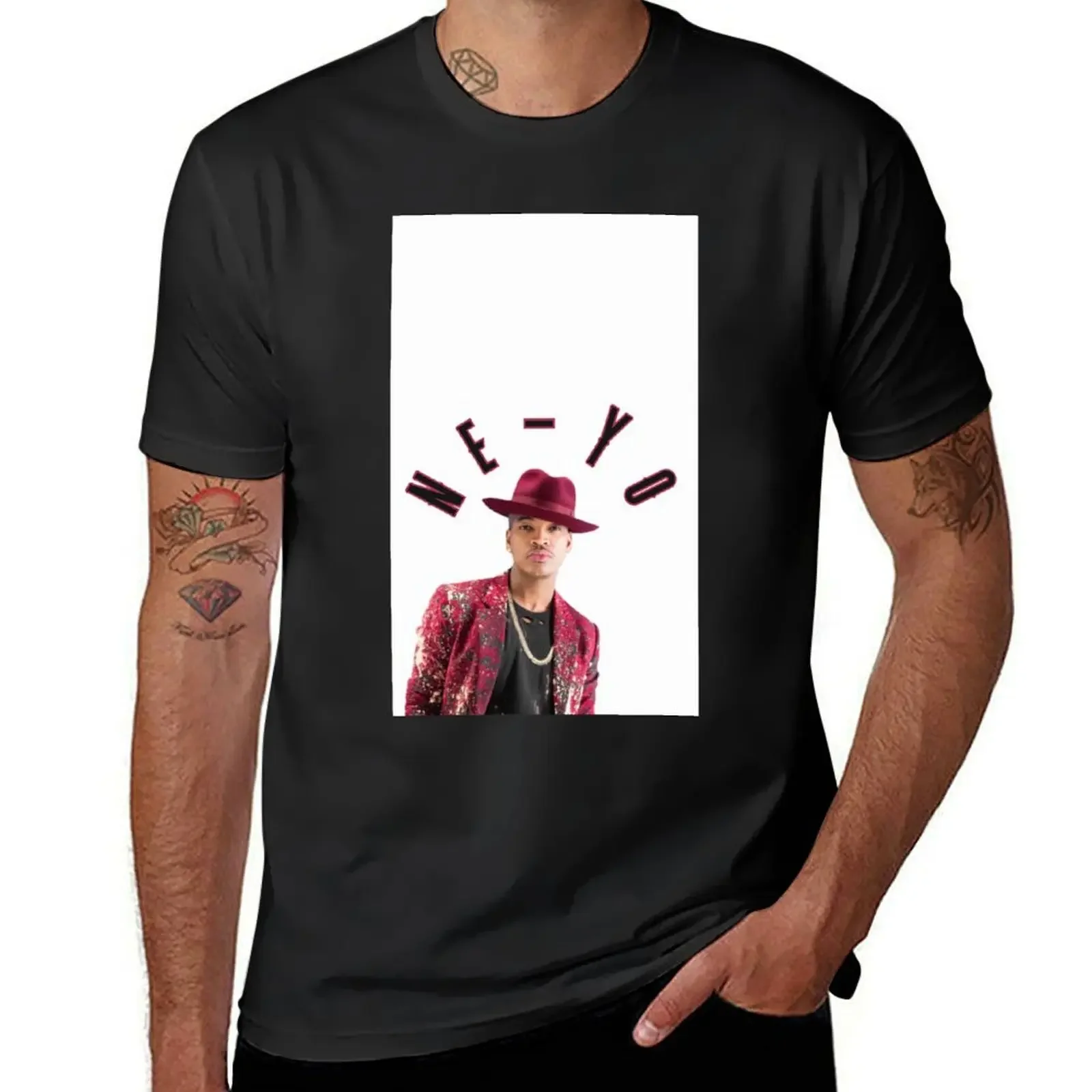 Ne-Yo T-Shirt cute clothes quick-drying vintage men clothings