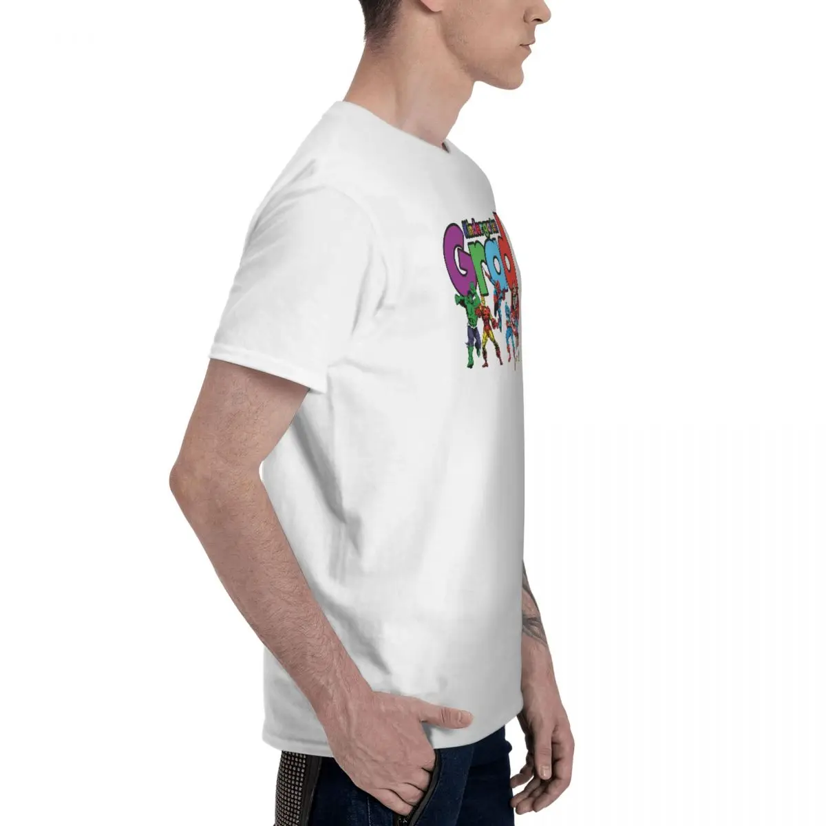 T-Shirt à Manches Courtes et Col Rond pour Homme, en Coton Pur, Cadeau d'Urgence