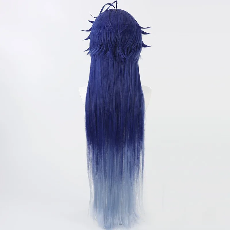 Kyryll Chudomirovich Flins 코스프레 가발 85cm 블루 그라데이션 가발 내열성 합성 가발 할로윈 카니발 파티 의상