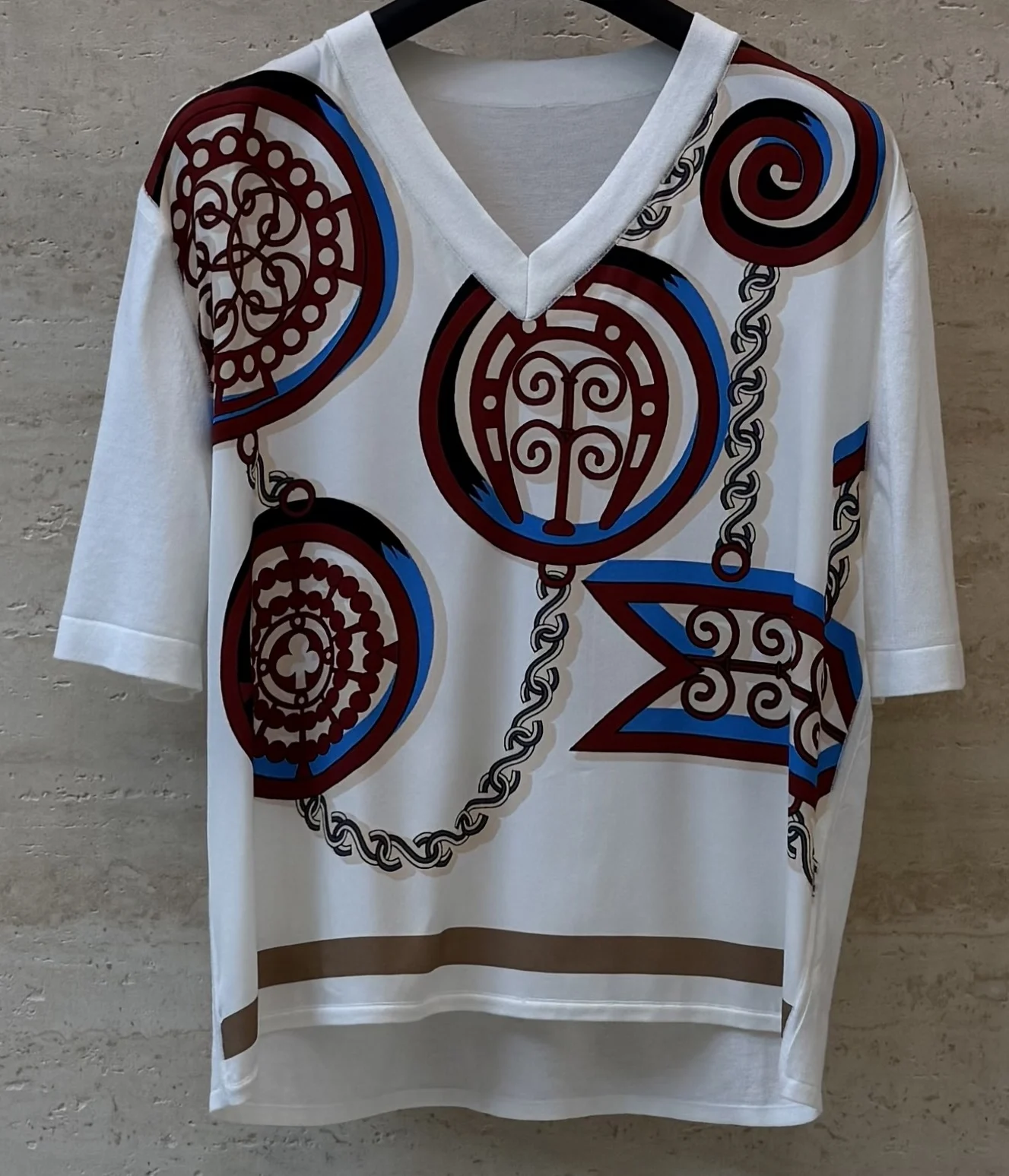 27ss short sleeve brand  V neck tee t shirts designer clothing for women
