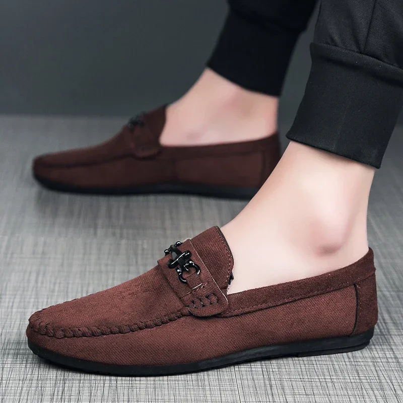 Size 39-44 Luxury Men Loafers Soft Moccasins Summer Shoes Man High Quality Mens Shoes Casual  Leather Driving Flats