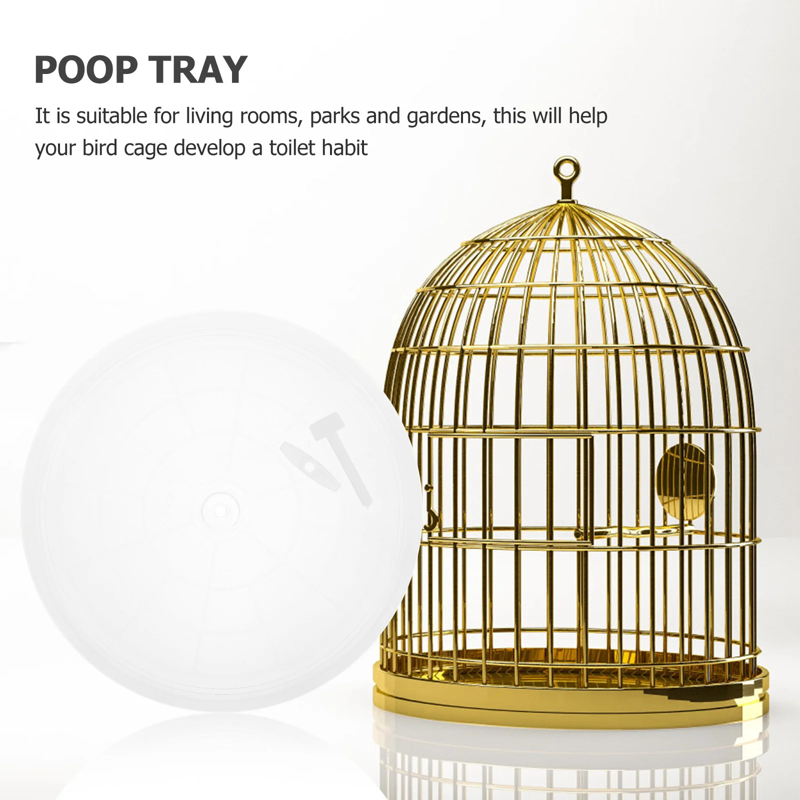 

4Pcs Poop Tray for Bird Cage Reliable Non-Leak Urinary Toilet Pan Convenient Parrot Potty Accessory Poop Tray Bird Toilet Pan