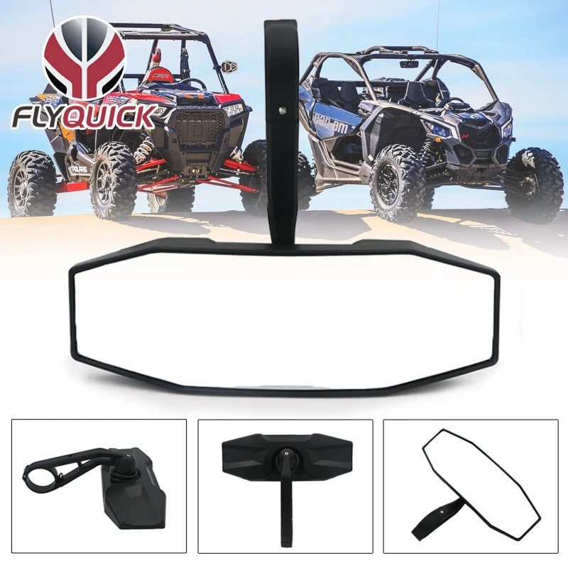 مرآة الرؤية الخلفية العالمية مقاس 1.75 بوصة UTV/ATV مرآة مركزية للمركبة لجميع التضاريس #1