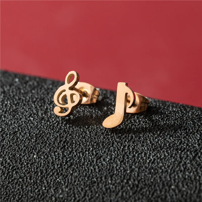 Punk-Spinnennetz-Ohrringe für Frauen, Edelstahl-Musikbrillen-Pinguin-Ohrstecker, Minimalistische Ohrpiercing-Schmuckgeschenke – Detail 20