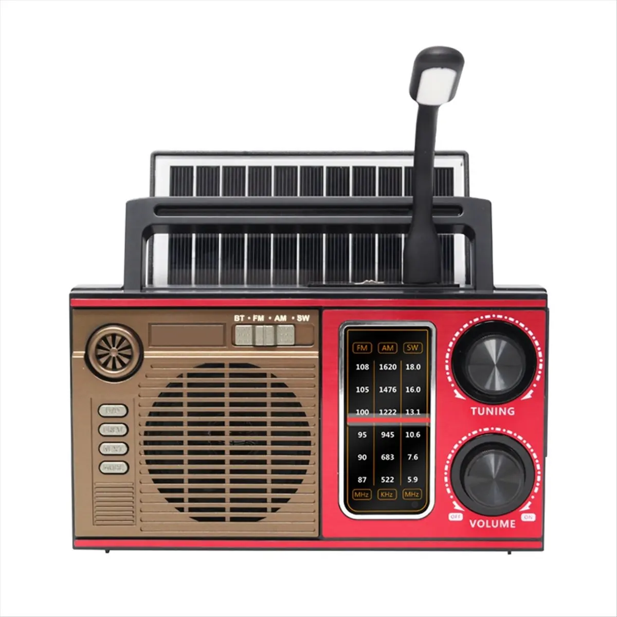 ■★New Arrival Fashion  Outdoor FM AM SW Radio Solar Full Band Radio Emergency Radio High Sensitivity Radio Receiver with LED BT