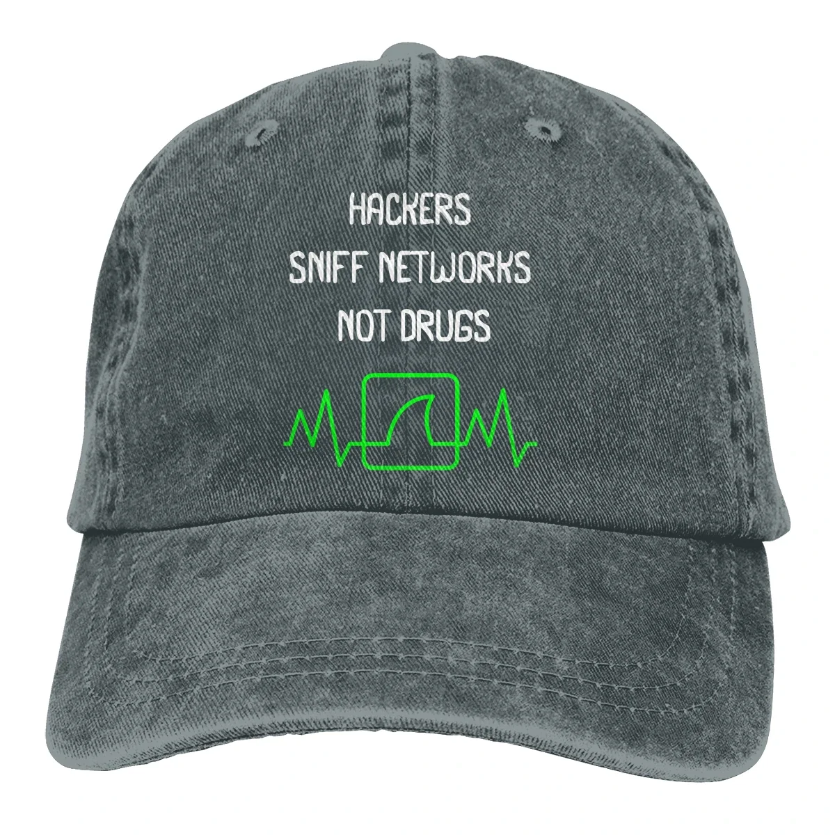 Adjustable Solid Color Baseball Cap Hackers Sniff Networks Cyber Security Fun Washed Cotton Linux Program Sports Woman Hat