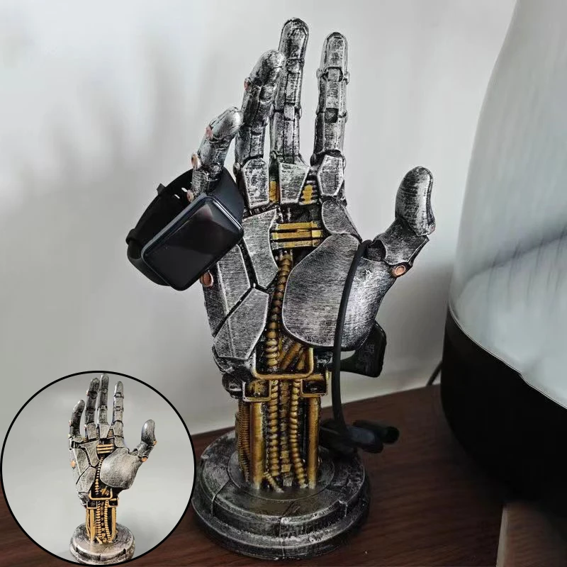 1PCS Creative Game Controller Desktop Stand, Mechanical Arm Resin Handicraft Ornament, Storage Rack