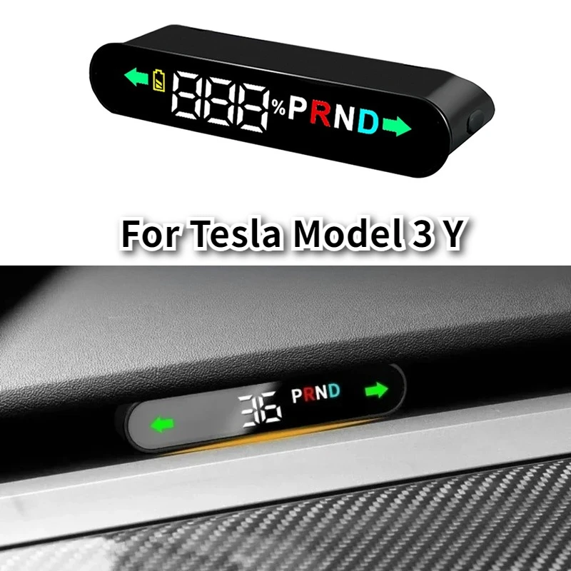 For Tesla Model 3 Y Juniper 2025 Air Code Meter Automotive Head-Up Smart Display LCD Instrument Panel Modification Dedicated HUD