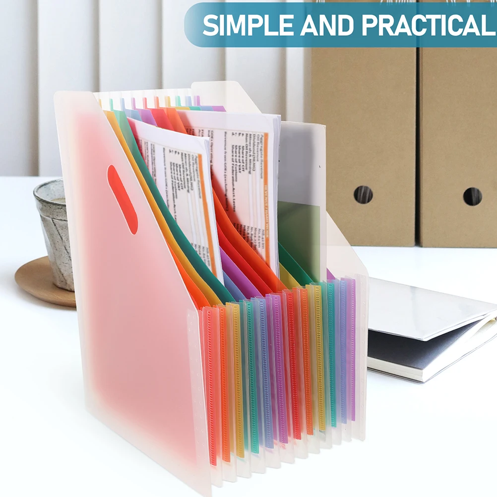 

2pcs Plastic Folder Accordion Organizer Holder for Documents Bills Receipts Storage Office Home Files