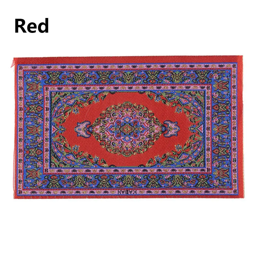 Tappetino in filo Mobili giocattolo Tappeto per casa delle bambole in stile turco Occhi della persia Accessori per bambole Tappeto tessuto in miniatura