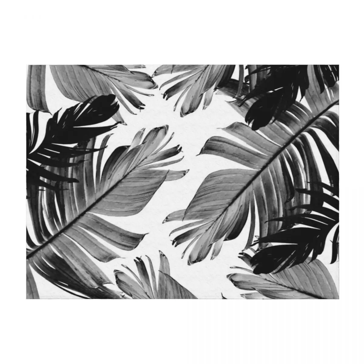 

Tropical Banana Leaves Pattern #1 #tropical #decor #art Throw Blanket Soft Plaid Softest Soft Blankets