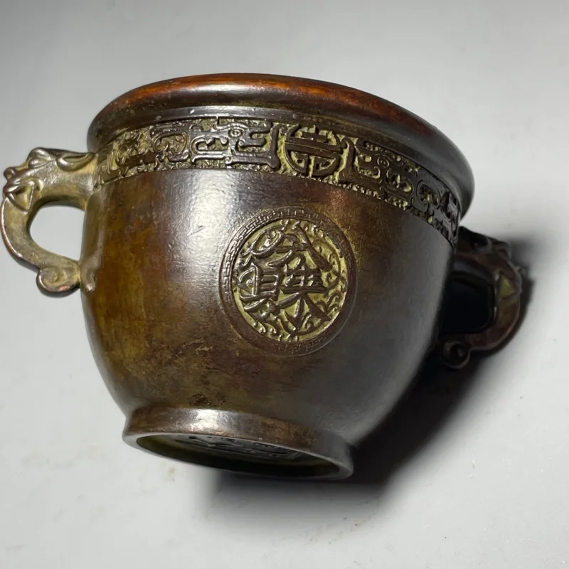 Wholesale copperware: double-beared copper , water , wealth-attracting vat, treasure bowl, decorative piece, home-use smal