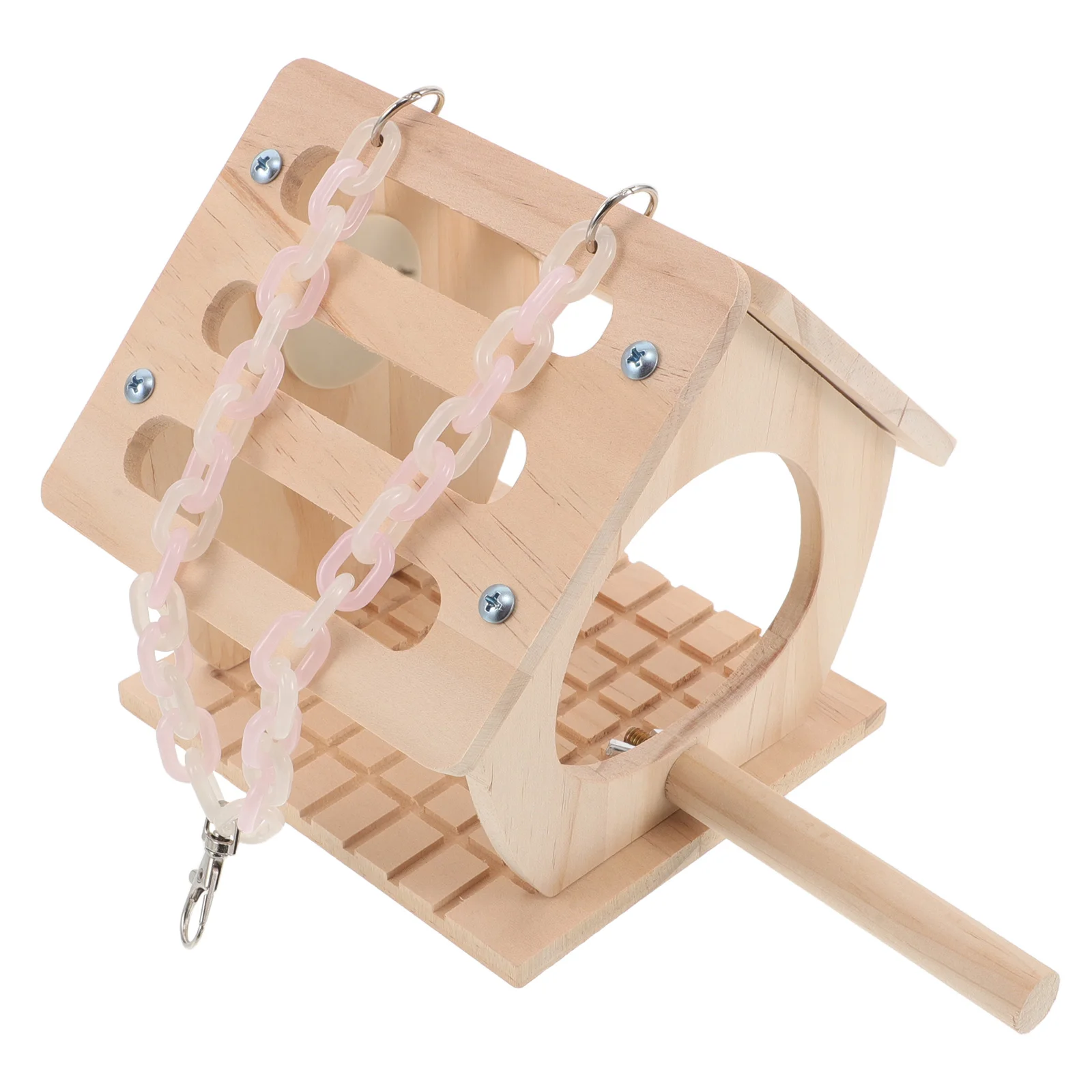 

Parakeet Wooden Perch Stand Natural Wood Bird Nesting For Small Birds Egg Laying Box Outdoor Hanging Birdhouse