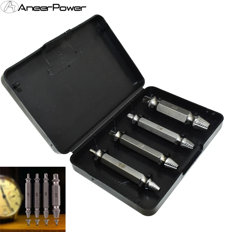 (For Spare Parts or Shipping cost link)4pcs Damaged Screw Take Out Tear Down Tools Screwdriver Broken Screw Extractor Drill Bit