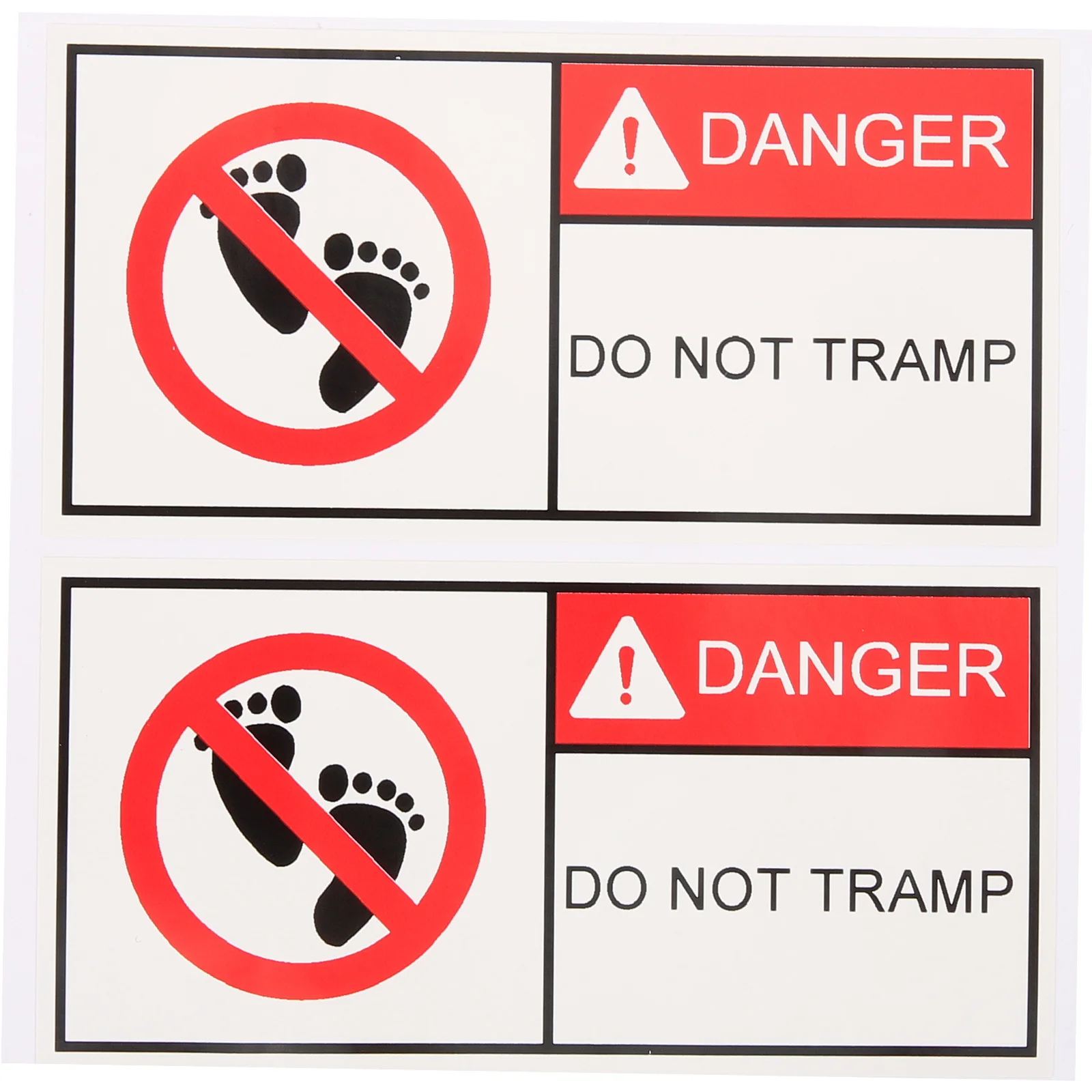 

2 Pcs Warning Stickers Self Adhesive Sign Caution Decal Safety No Step Do Not Touch
