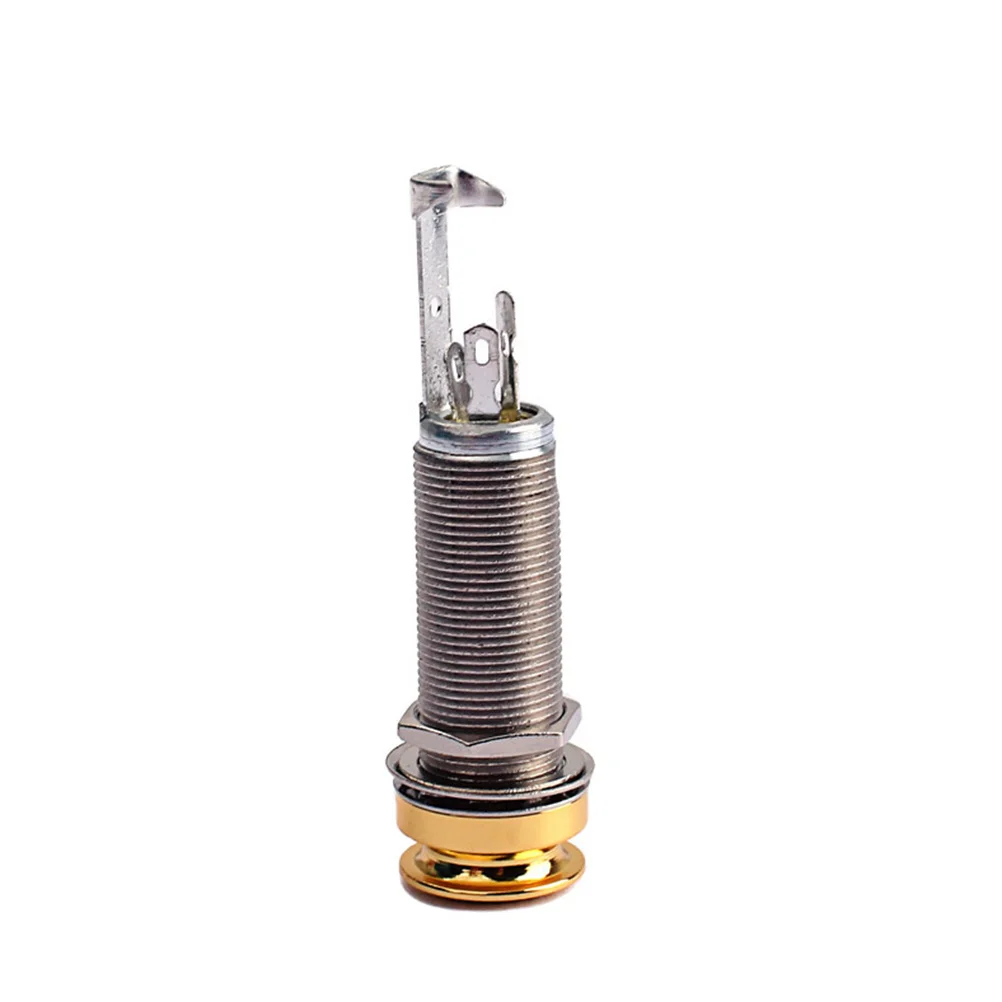 

Dual Channel Audio Output Brass Threaded Cylinder Guitar Bass End Pin Jack Socket Fit Premium Sound Performance
