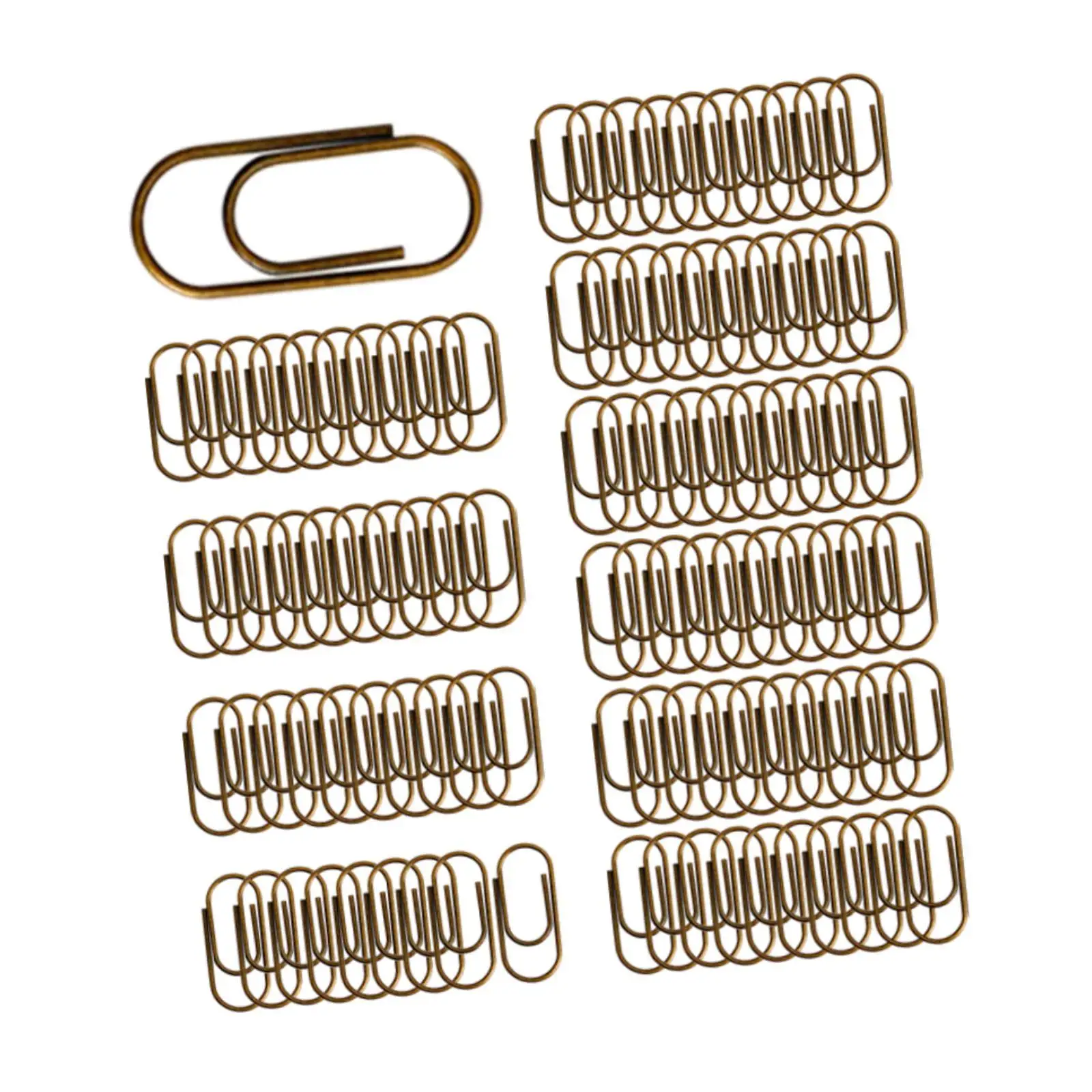 100Pcs Paper Clips Premium Vintage Style Easy to Use Multipurpose Paperclips for Classroom Home Personal Stationery Journal