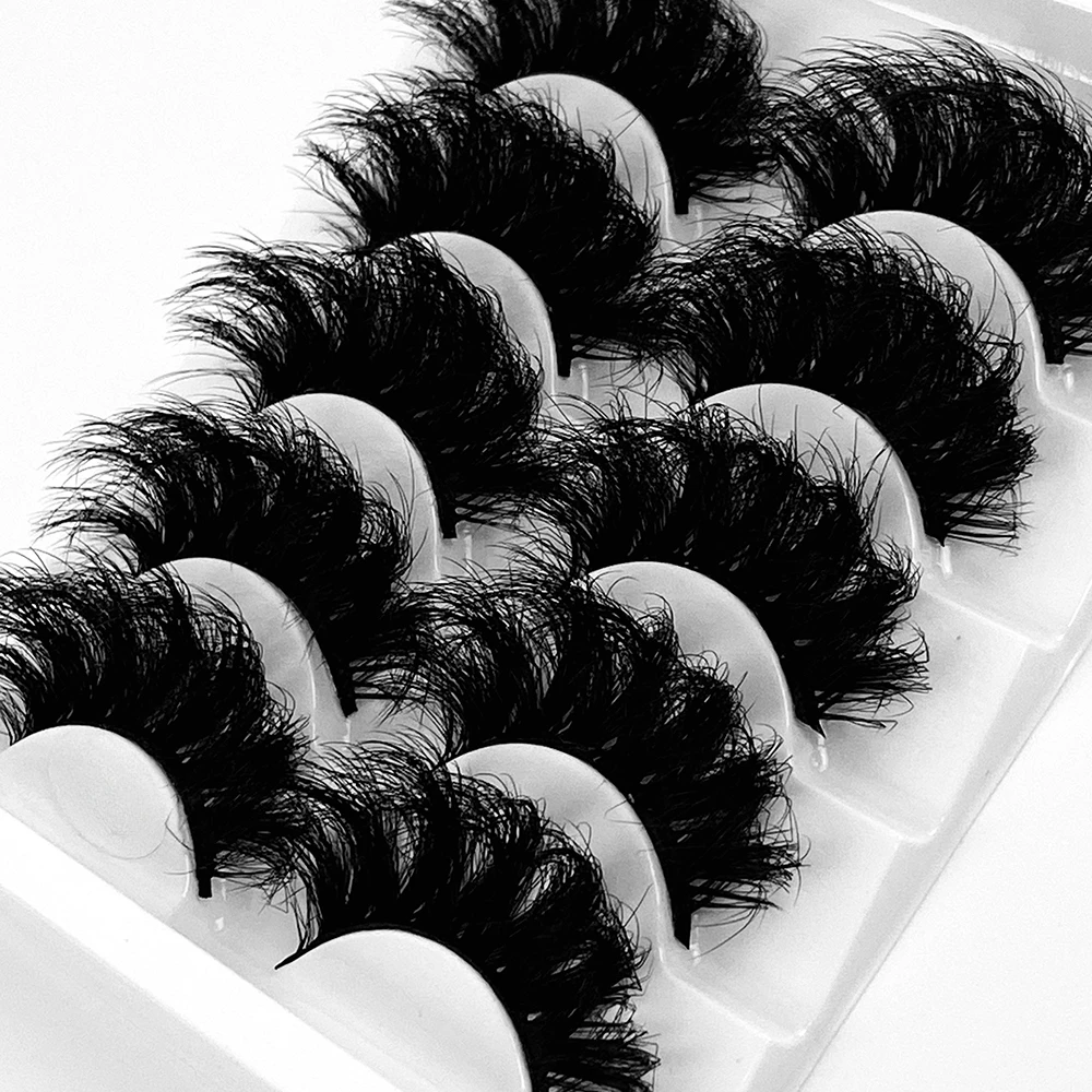 ふわふわのつけまつげ,化粧品,シック,8d,5ペア