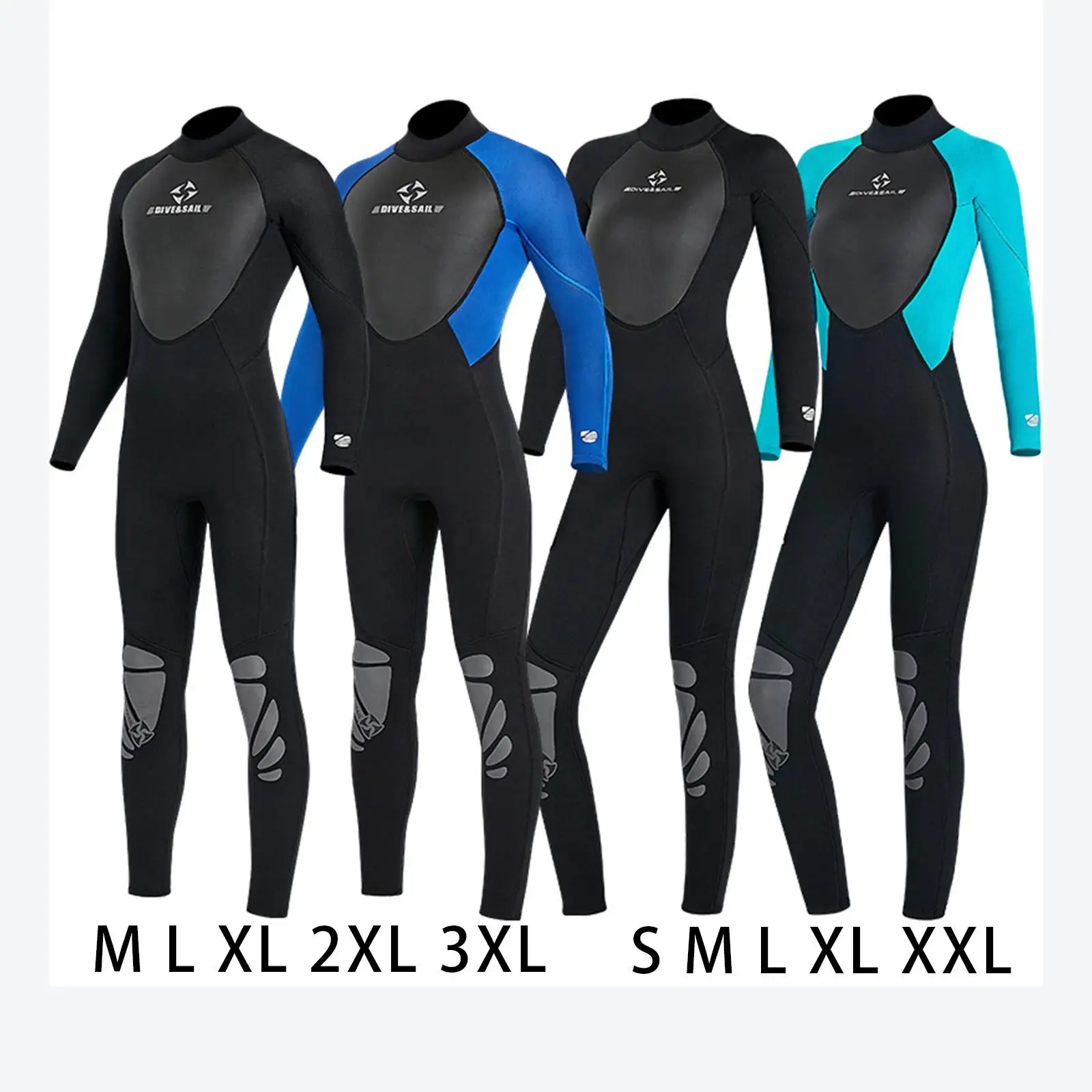 

Wetsuits for Men Women 3mm Full suits Keep Warm UV Protection Long Sleeves for