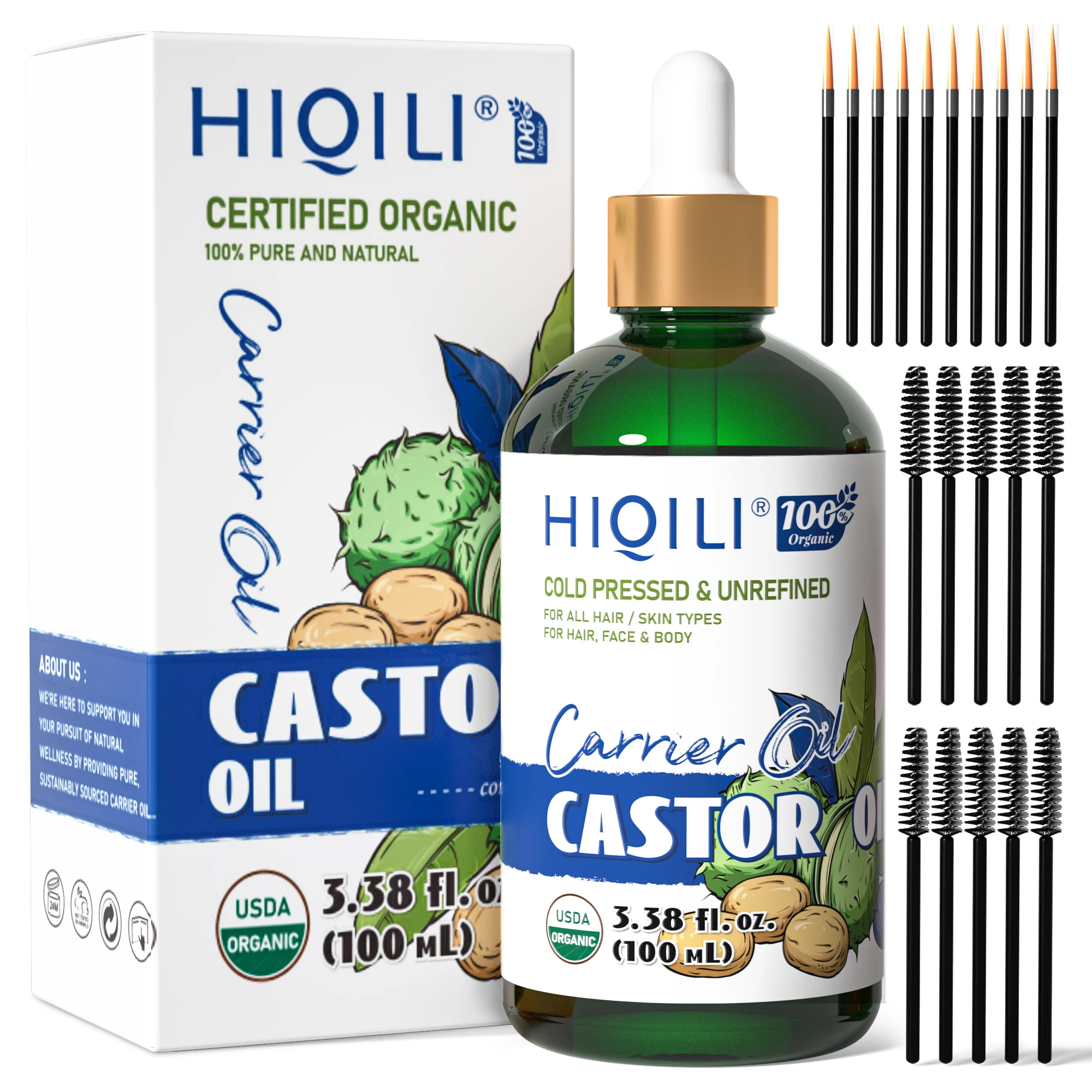 HIQILI Minyak Pembawa Jojoba/A - Castor Oil Cold Press ulasan dan harga