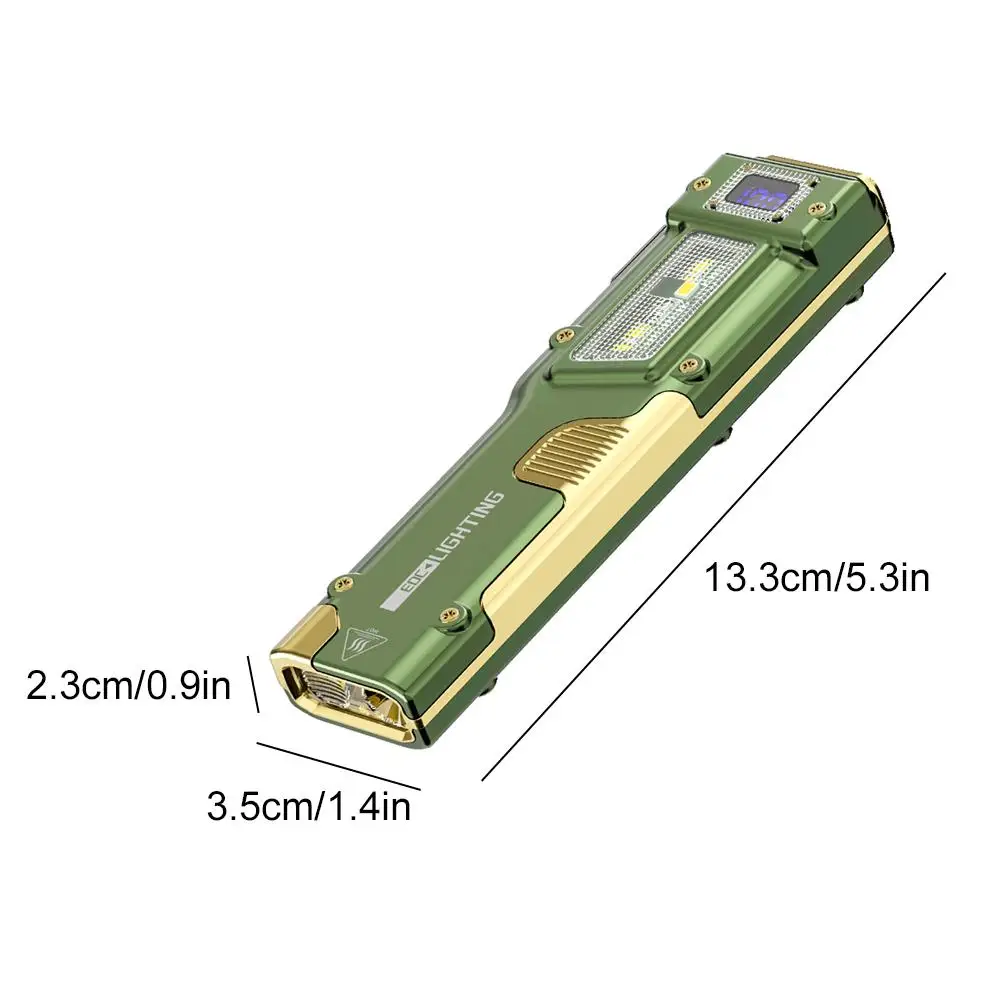 S90-Edc Edc Tactical Rechargeable Flashlight 3 Light Sources multifunctional For Outdoor Camping Work Light High-Power Flashligh