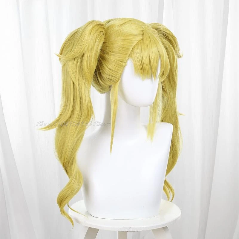 Anime Kaiju No. 8 kikoru shinomiya peruca cosplay longo loiro cabelo duplo cauda grampos de cabelo terceira divisão festa de halloween feminino meninas