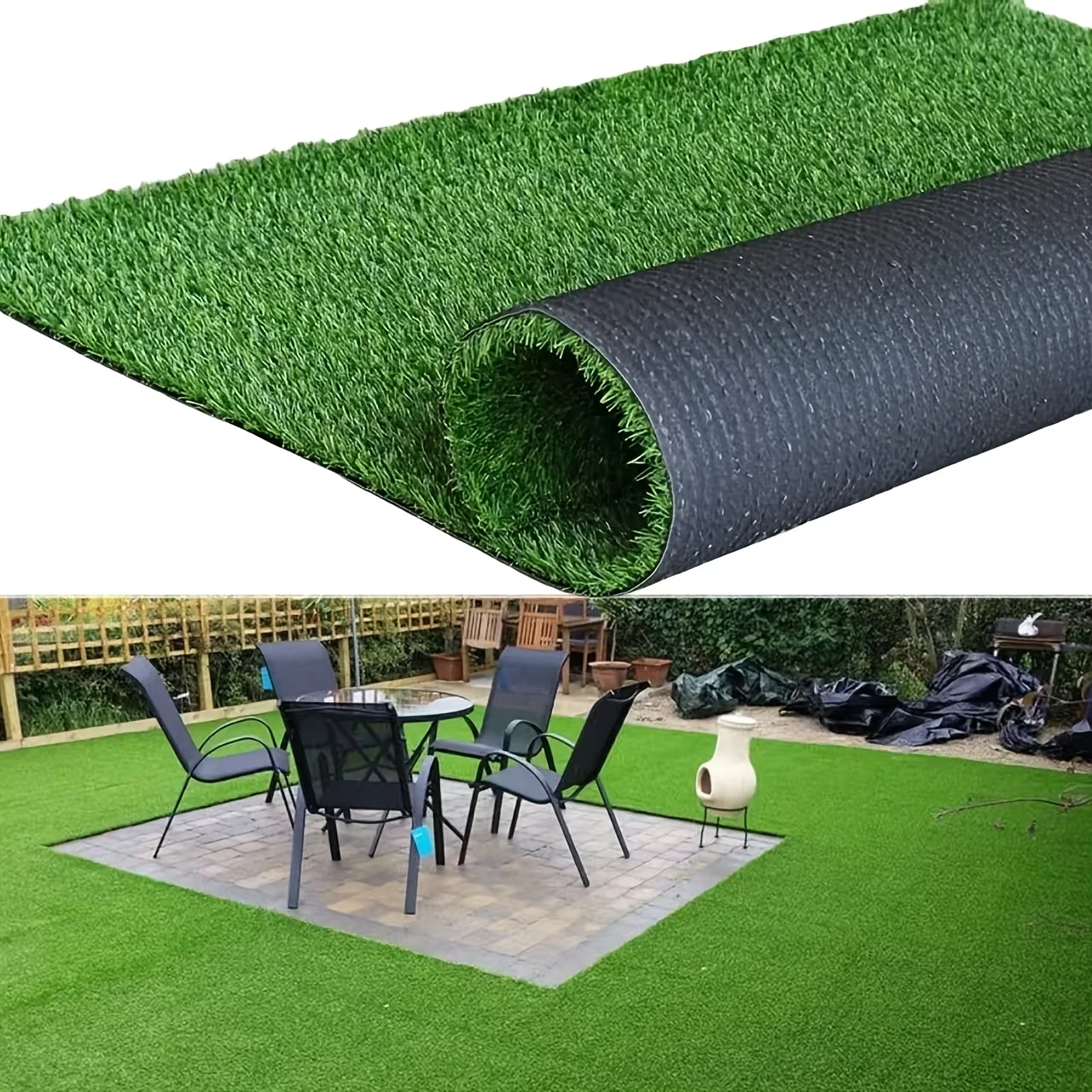 

3FTx30 FT(90 Sq Ft) Realistic Synthetic Grass Mat, with A Height Of 0.6 Inches. A Commercial-grade Product, Suitable for Outdoor Gardens, Balconies And Pet Areas. Ideal for DIY Use.