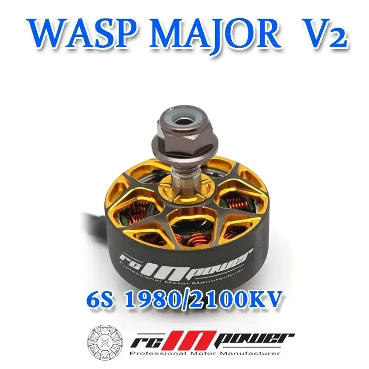 

1PC Rcinpower Wasp Major Updated V2 Version 22.6-6.6 - 2100KV For FPV racing Freestyle RC Models Multicopter Frame